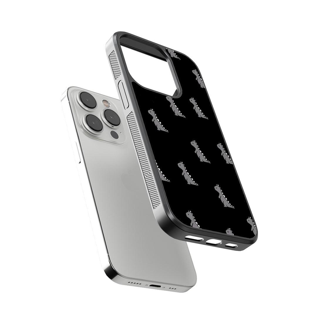 Dino Pattern Glass Case