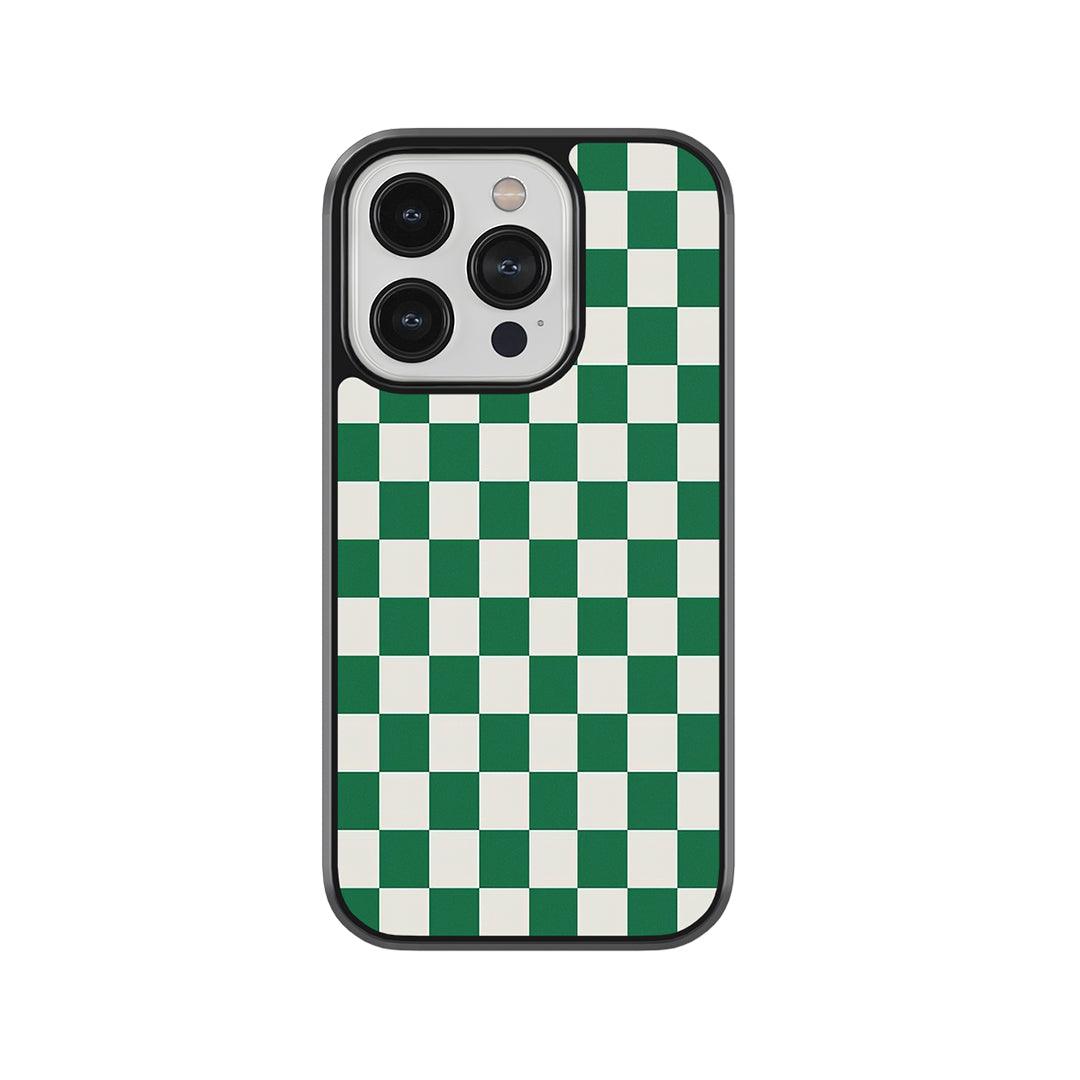 Green Checkerboard Glass Case