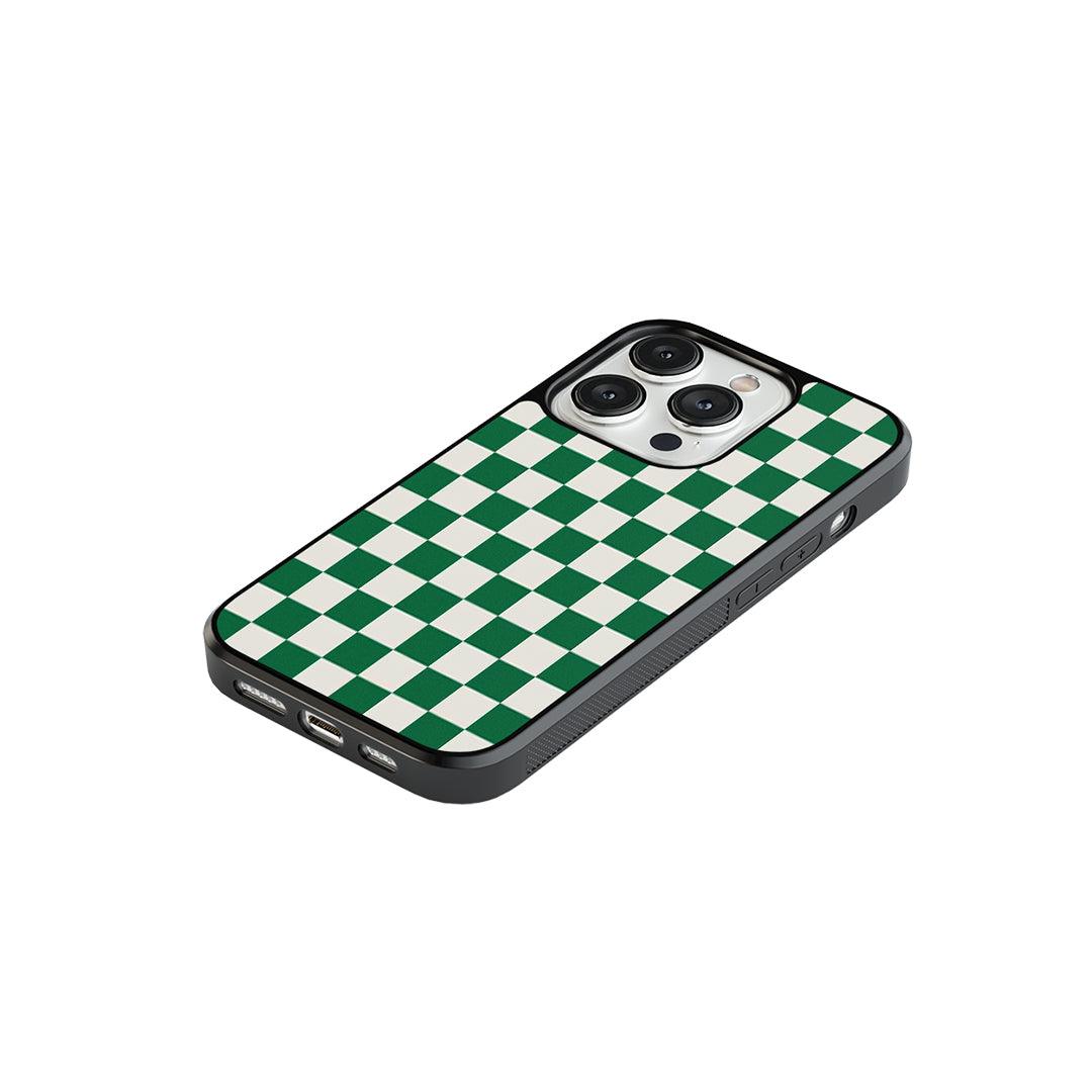 Green Checkerboard Glass Case