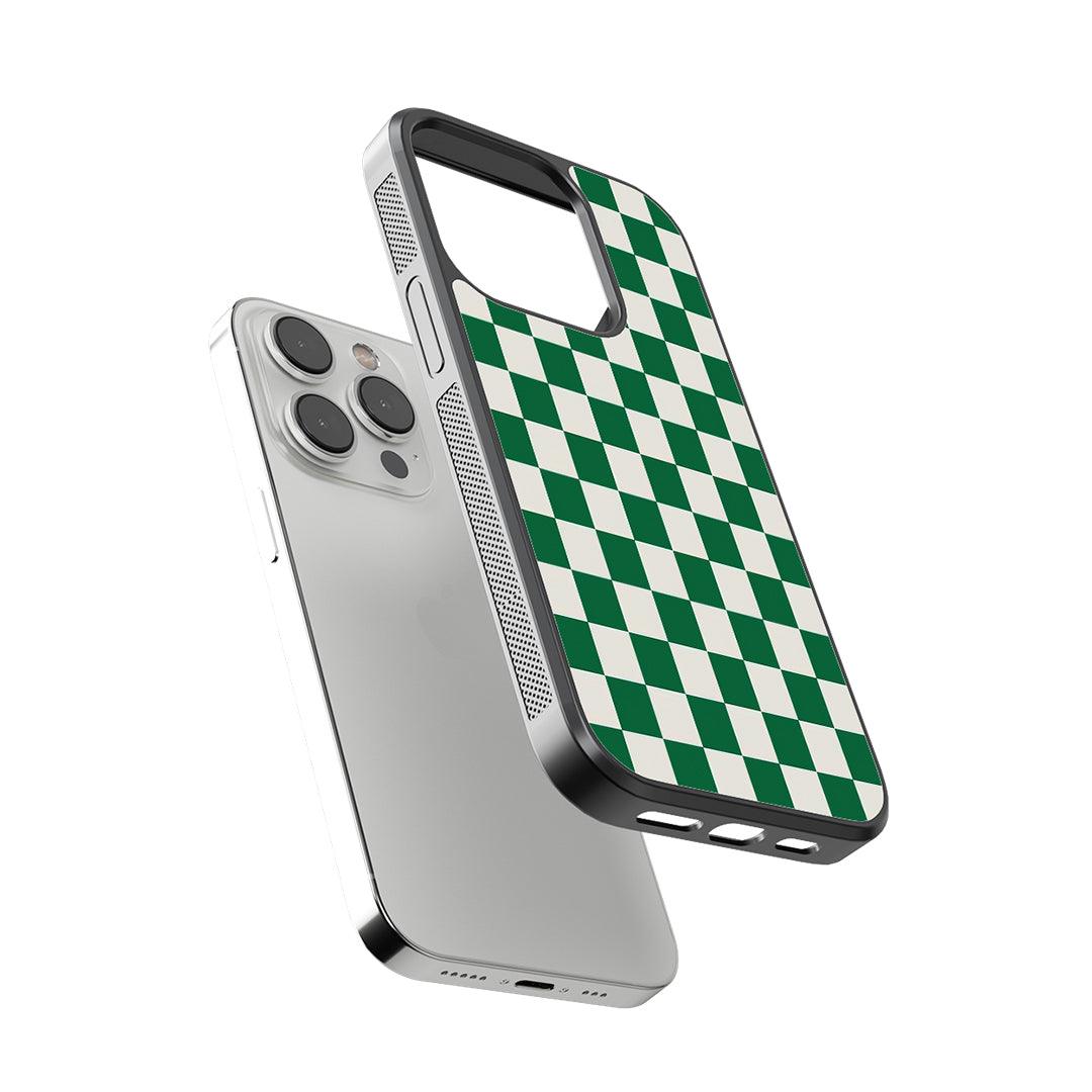 Green Checkerboard Glass Case