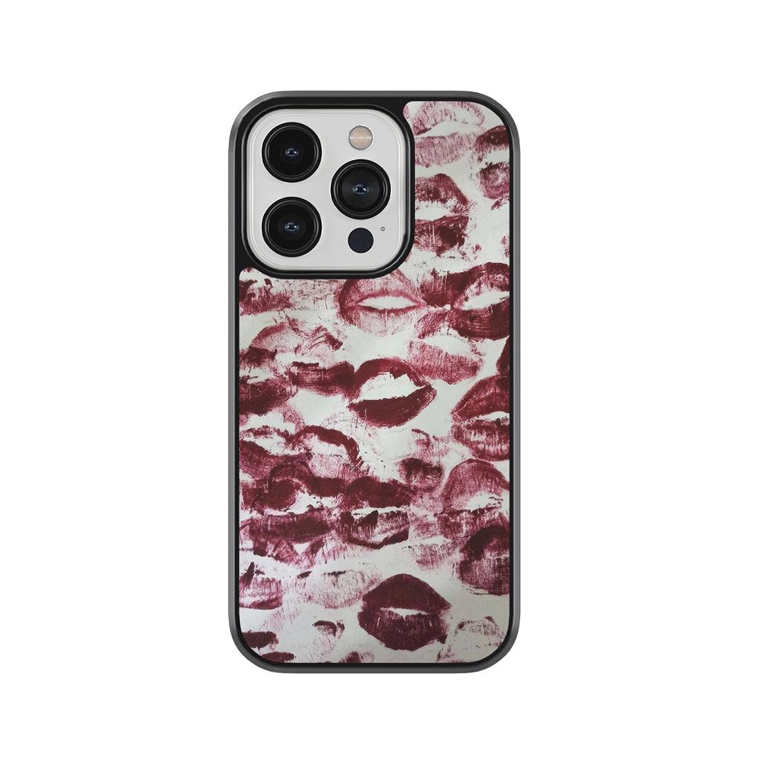 Red Lips Glass Case