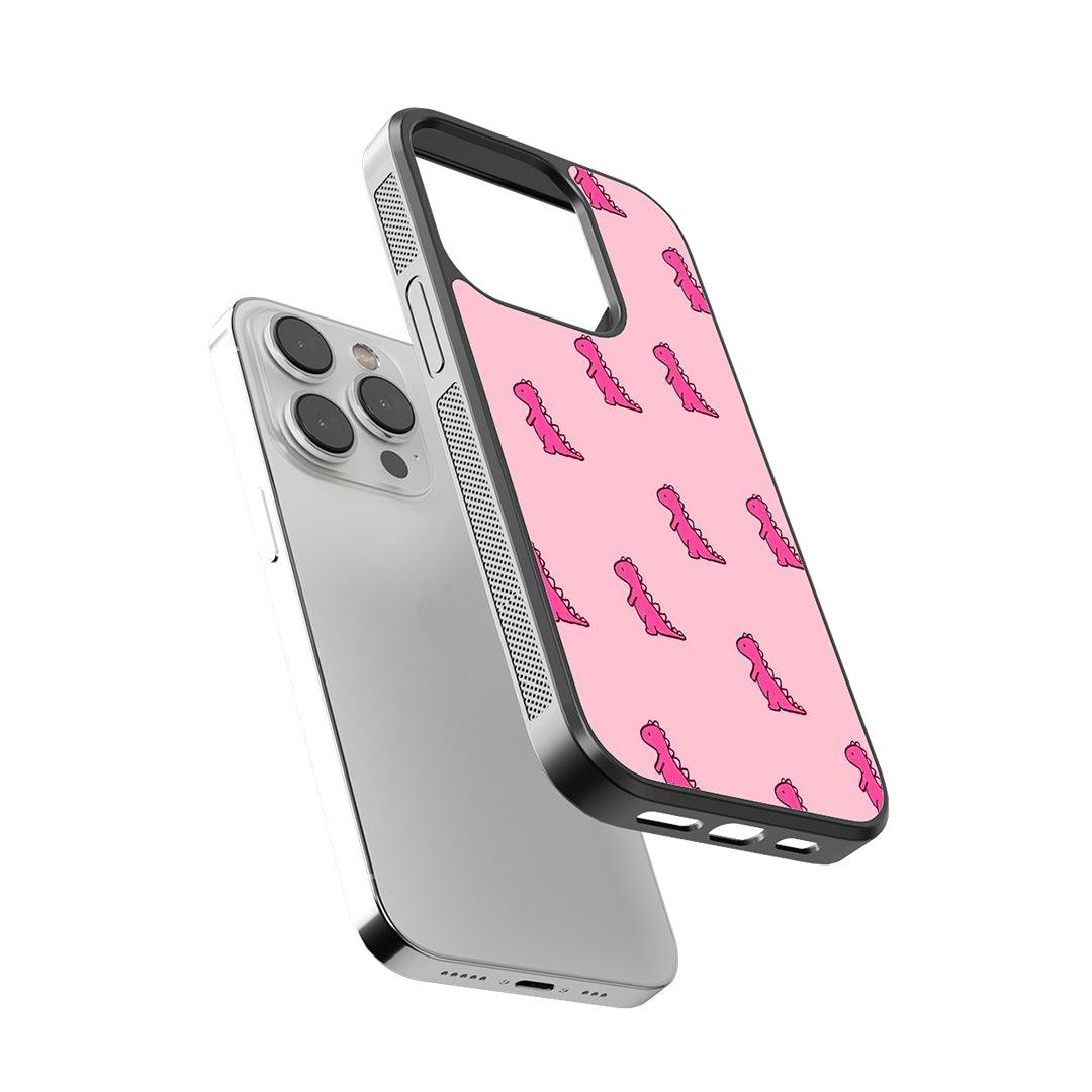 Dino Pattern Glass Case