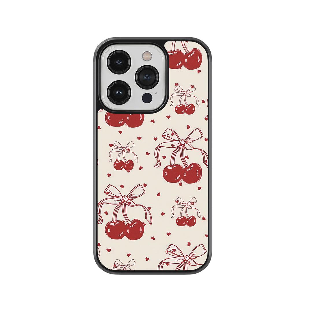 Cherry and Bow Glass Case