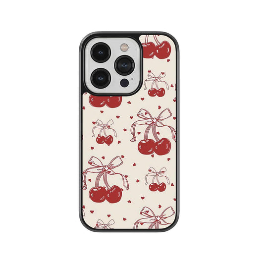 Cherry and Bow Glass Case