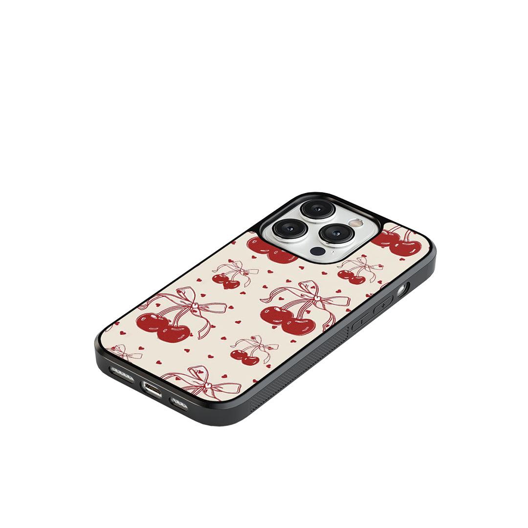 Cherry and Bow Glass Case