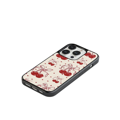 Cherry and Bow Glass Case