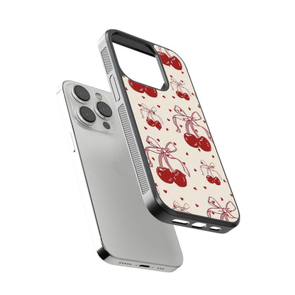 Cherry and Bow Glass Case
