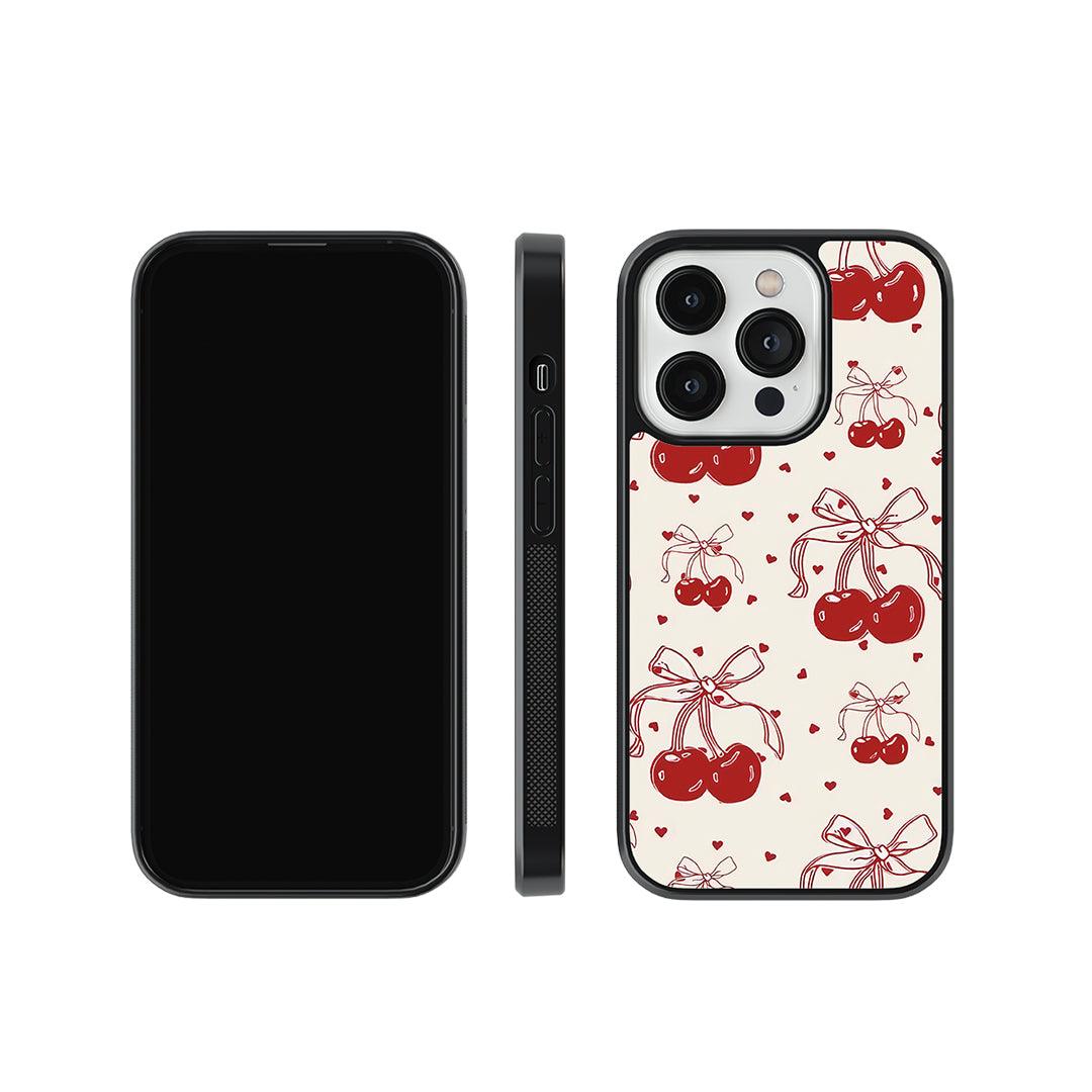 Cherry and Bow Glass Case