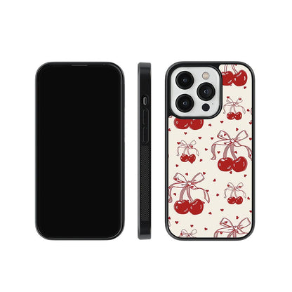 Cherry and Bow Glass Case