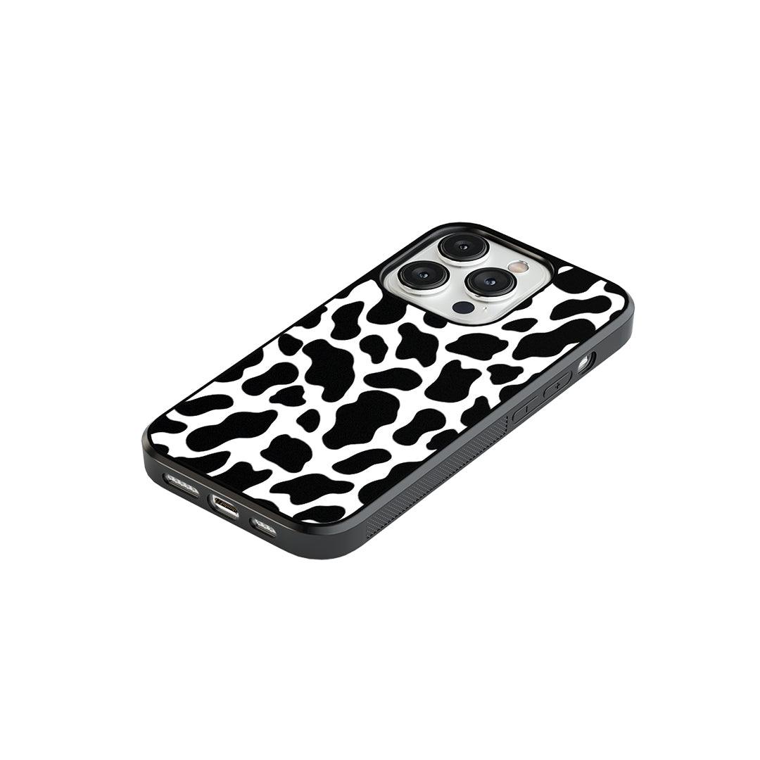 Cow Print Glass Case