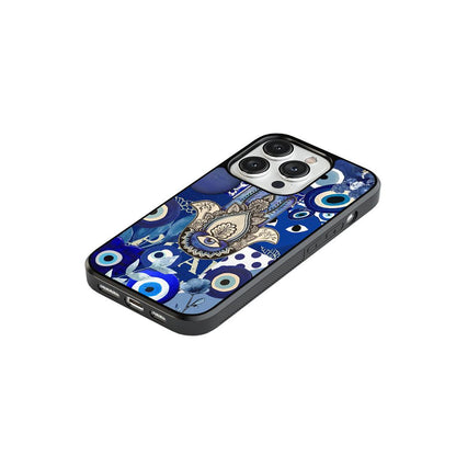 Hamsa Hand Evil Eye Glass Case