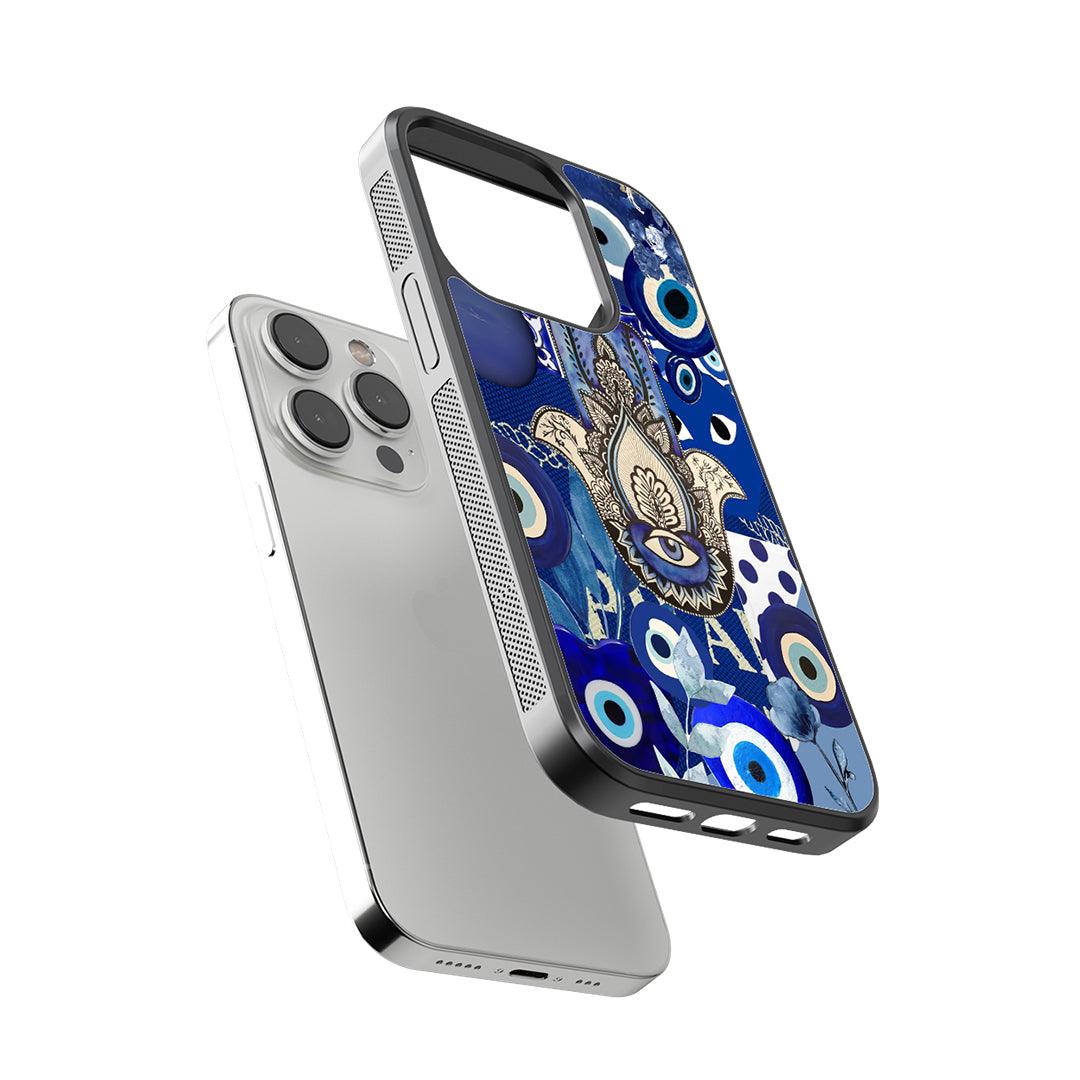 Hamsa Hand Evil Eye Glass Case