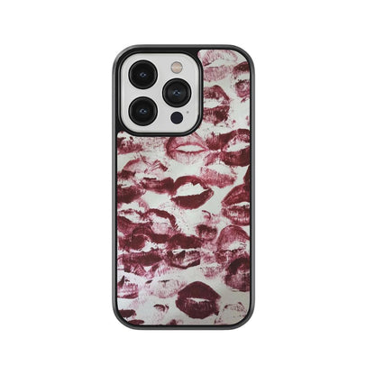 Red Lips Glass Case