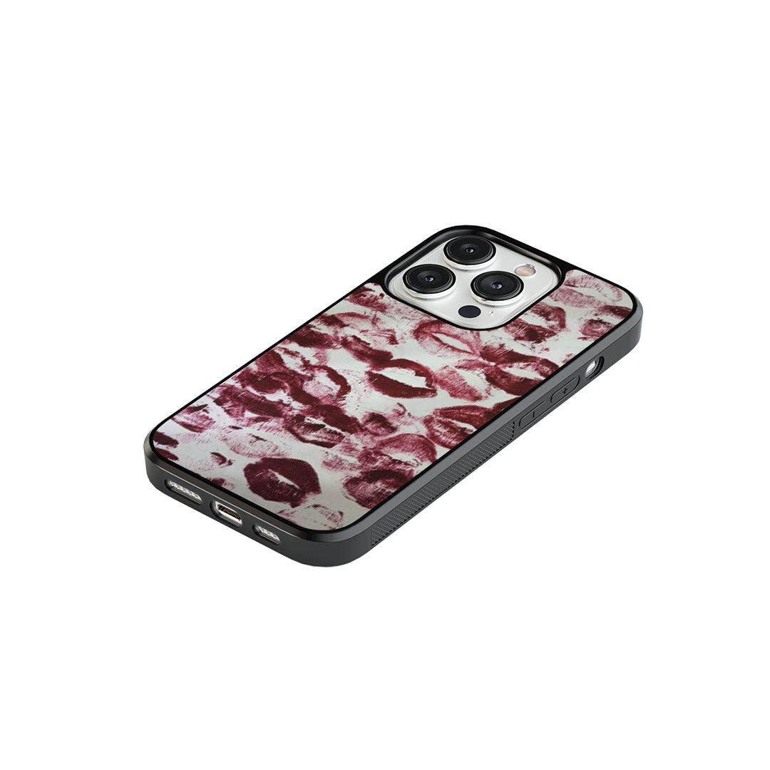 Red Lips Glass Case