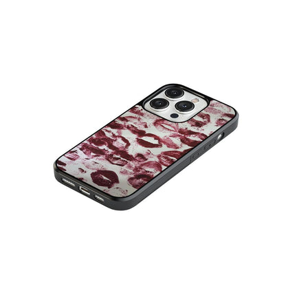 Red Lips Glass Case