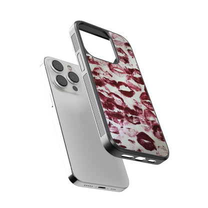 Red Lips Glass Case