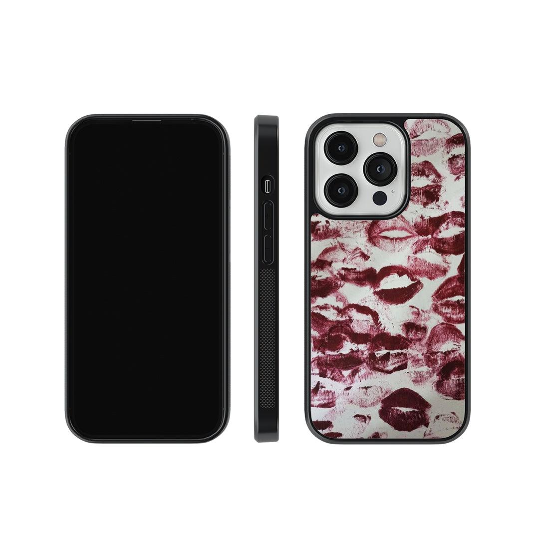 Red Lips Glass Case