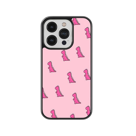 Dino Pattern Glass Case