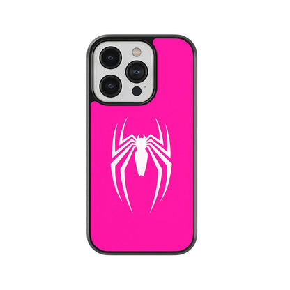 Pink Spider-Man Symbol Glass Case