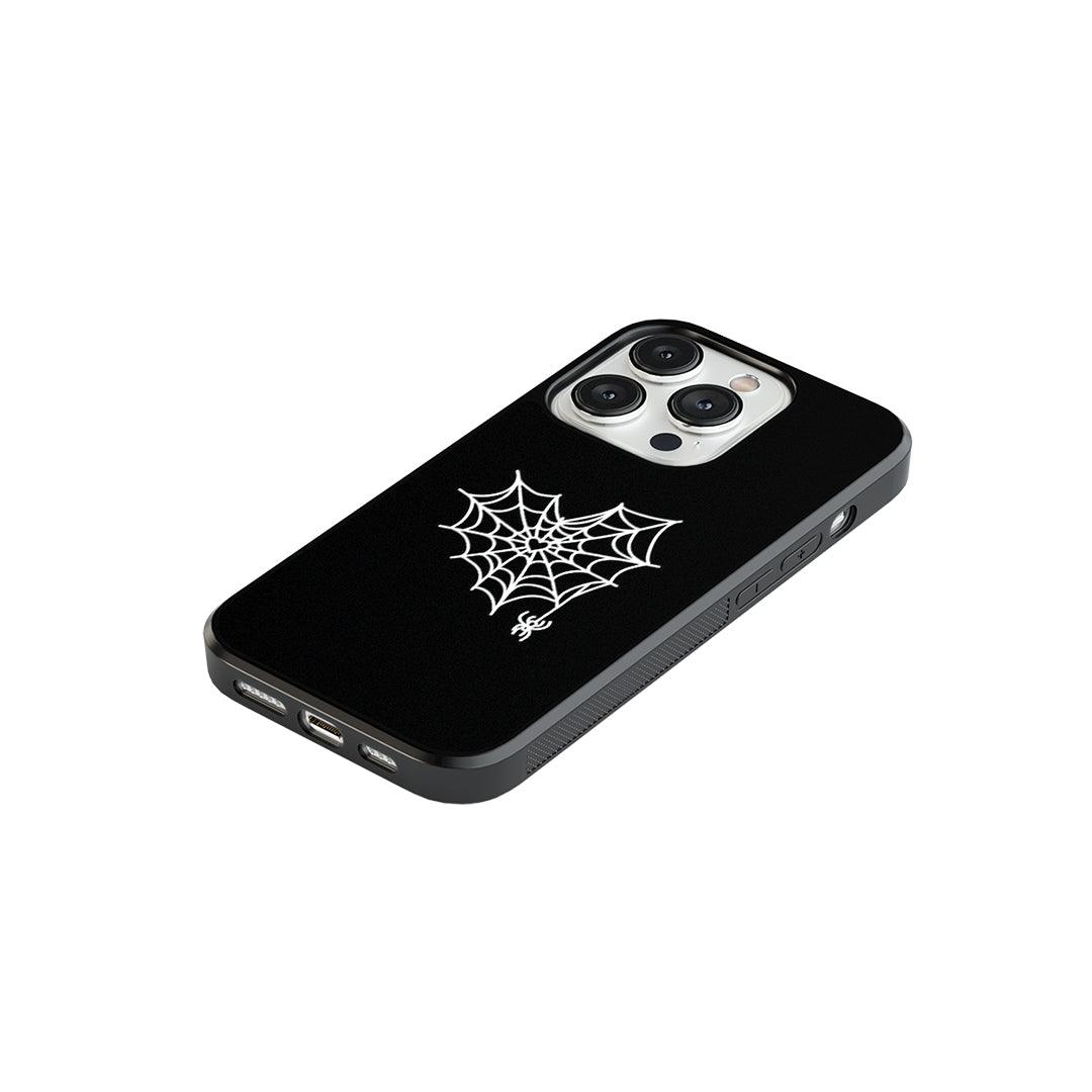 Spider Webbed Heart Glass Case