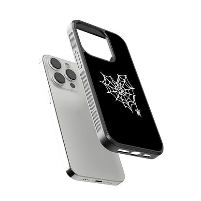 Spider Webbed Heart Glass Case